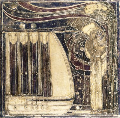 A Ópera do Mar, c.1902 (painel gesso embutido) de Margaret MacDonald Mackintosh